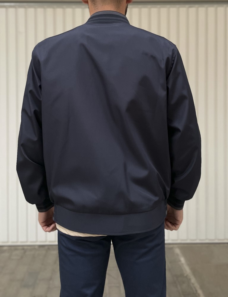 Ανδρικό μπλε ελαφρύ Bomber Plus Size D1900B φωτογραφία